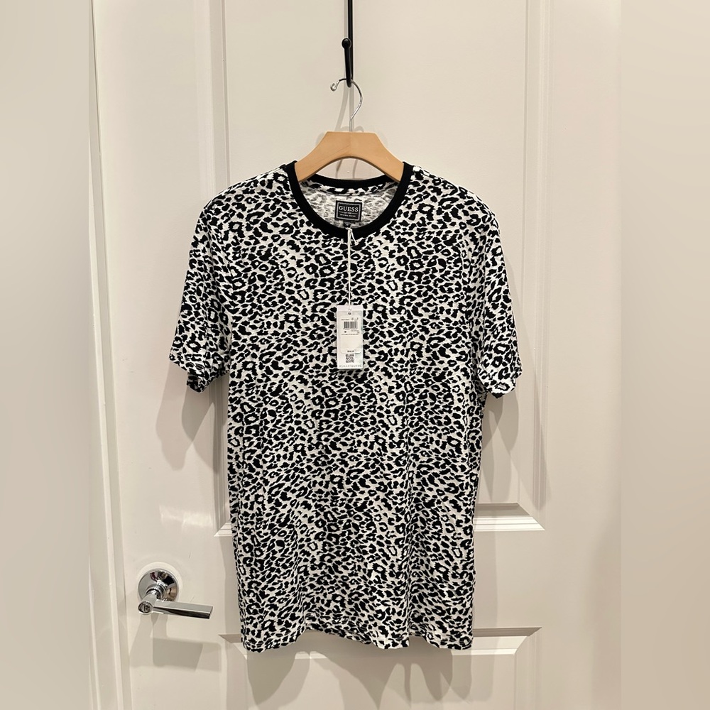 Guess Short Sleeve Animal Print Tee Shirt